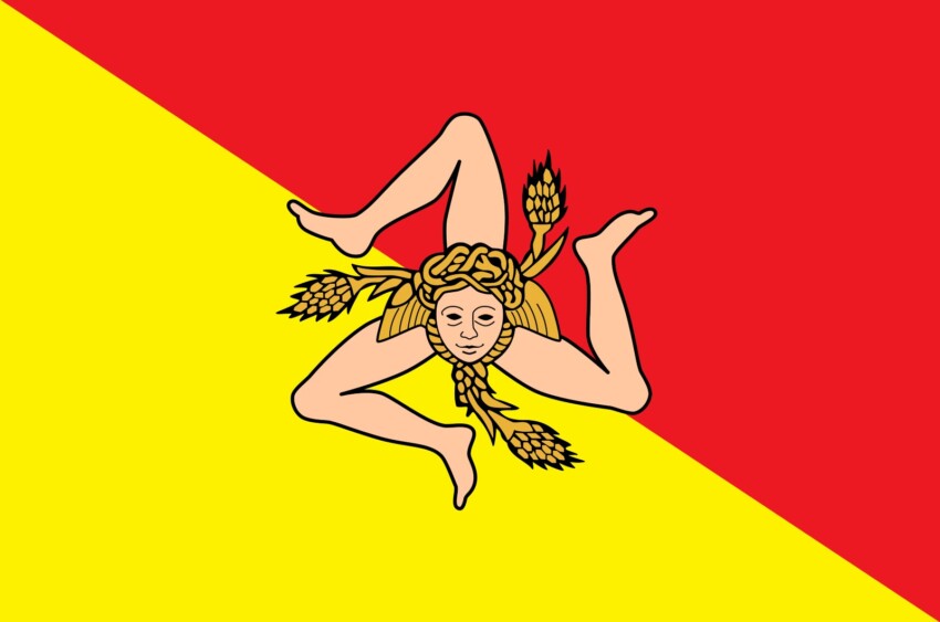 Drapeau de la Sicile